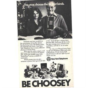 Vintage New York Telephone Advertisement Be Choosey Print 1978 Micky Mouse